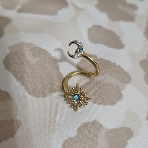 Gold Jewel Sun & Moon Belly Ring